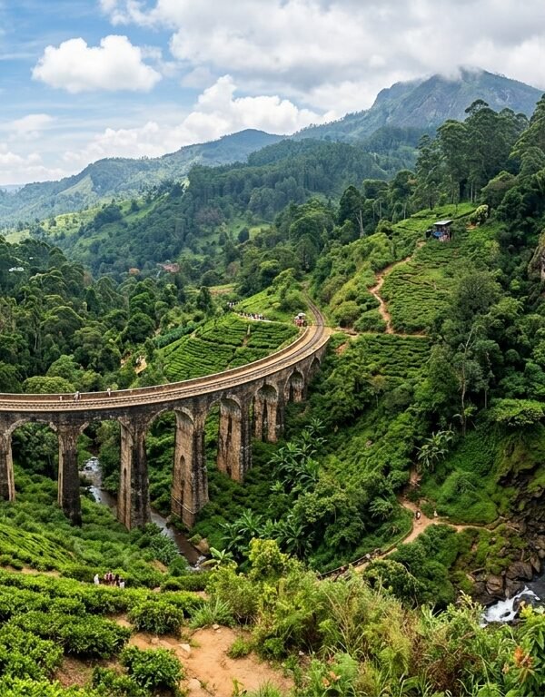 Nine Arch Bridge and waterfalls