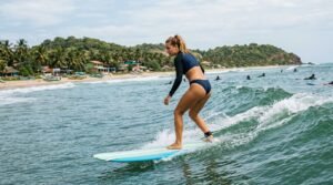Girl surfing