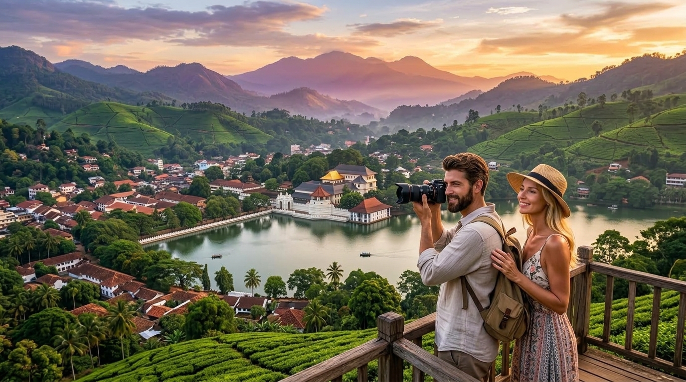 Couple in kandy ceyglow tours